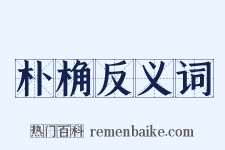 朴桷反义词是什么意思的图片